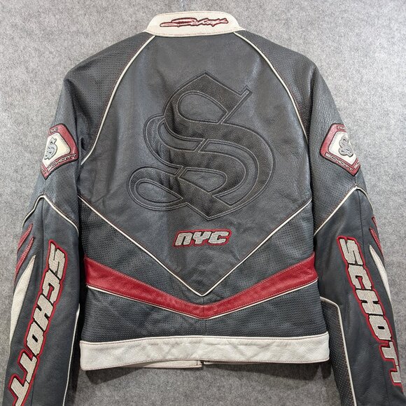 Schott NYC Rose 6 Leather racing leather jacket motorcycle streetwear - Small - Picture 2 of 16